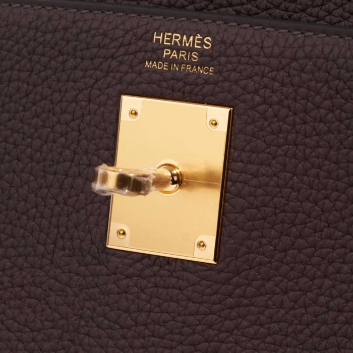 Best Replica Hermès Kelly 32 Clemence Rouge Sellier GHW - Replica Handbags - Image 6