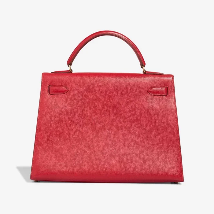 Best Replica Hermès Kelly 32 Courchevel Rouge Casaque GHW - Replica Handbags - Image 2