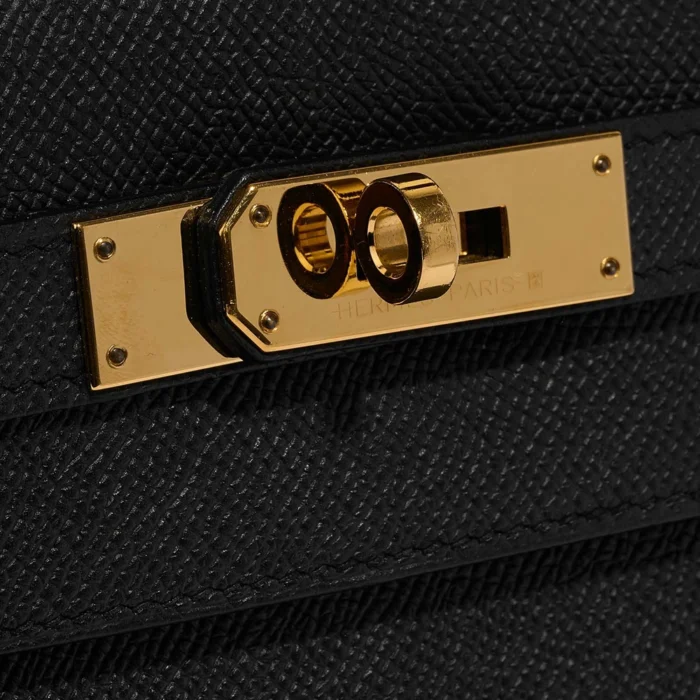 Best Replica Hermès Kelly 32 Epsom Black GHW - Replica Handbags - Image 6