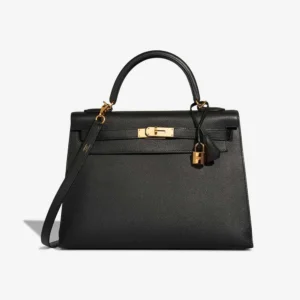 Best Replica Hermès Kelly 32 Epsom Black GHW - Replica Handbags