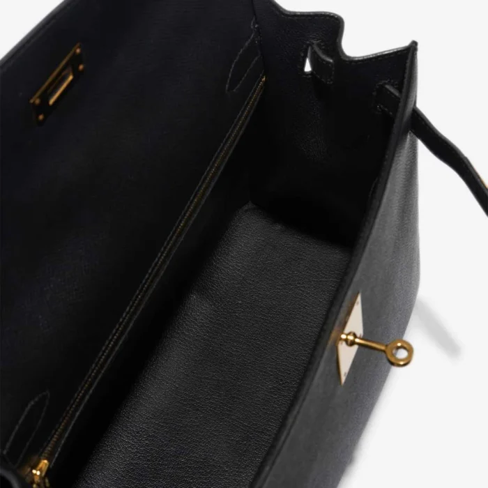 Best Replica Hermès Kelly 32 Epsom Black GHW - Replica Handbags - Image 5