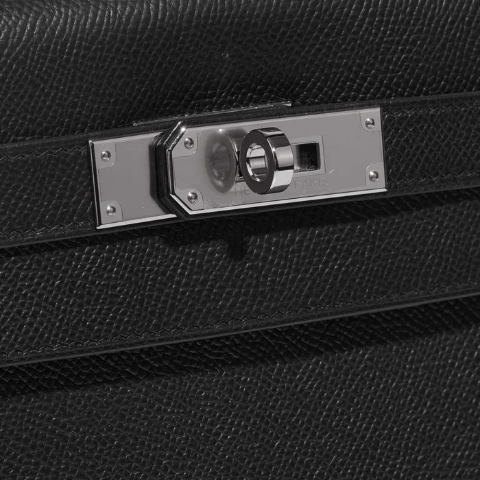 Best Replica Hermès Kelly 32 Epsom Black PHW - Replica Handbags - Image 7