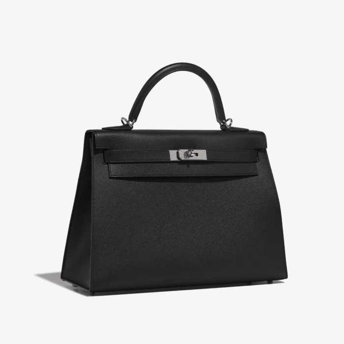 Best Replica Hermès Kelly 32 Epsom Black PHW - Replica Handbags - Image 4