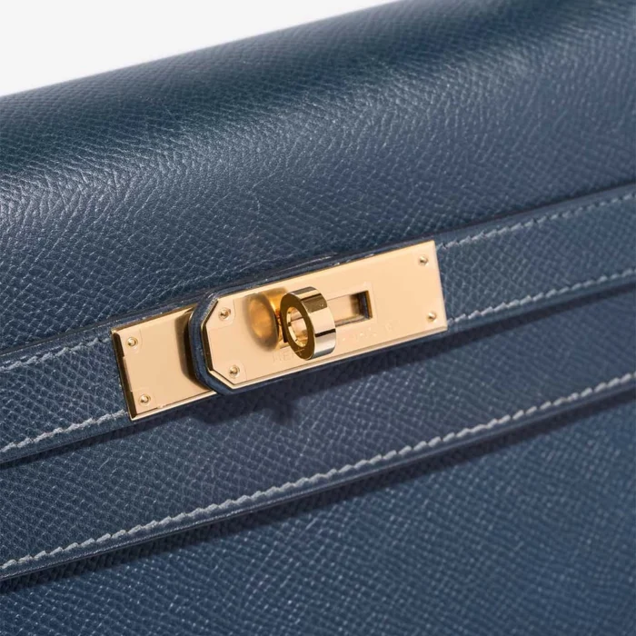 Best Replica Hermès Kelly 32 Epsom Bleu Marine GHW - Replica Handbags - Image 7