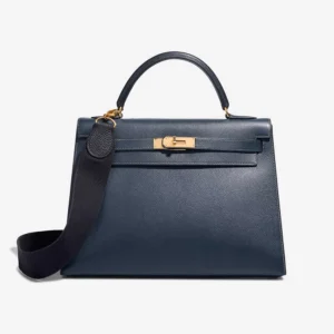 Best Replica Hermès Kelly 32 Epsom Bleu Marine GHW - Replica Handbags