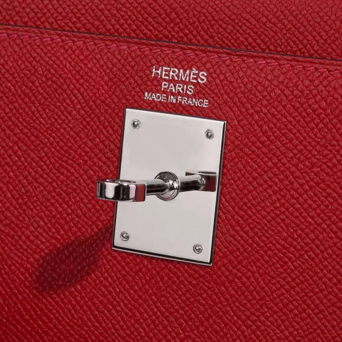 Best Replica Hermès Kelly 32 Epsom Rouge Casaque PHW - Replica Handbags - Image 6