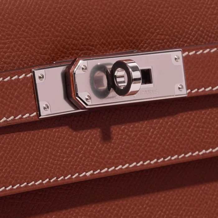 Best Replica Hermès Kelly 32 Epsom Sienne PHW - Replica Handbags - Image 6