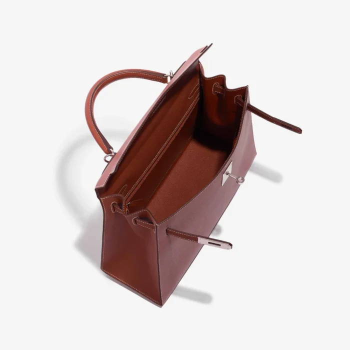 Best Replica Hermès Kelly 32 Epsom Sienne PHW - Replica Handbags - Image 4