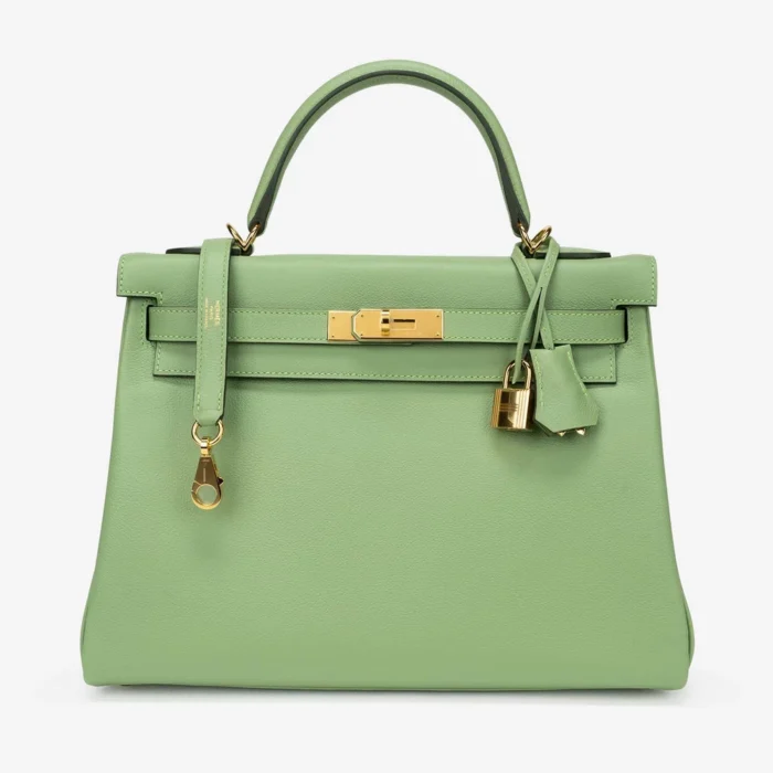 Best Replica Hermès Kelly 32 Evercolor Vert Criquet GHW | DLF