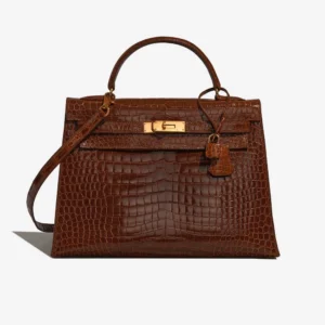 Best Replica Hermès Kelly 32 Porosus Crocodile Etrusque GHW - Replica Handbags