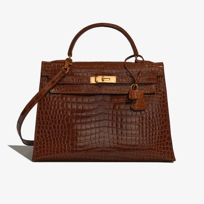 Best Replica Hermès Kelly 32 Porosus Crocodile Etrusque GHW - Replica Handbags