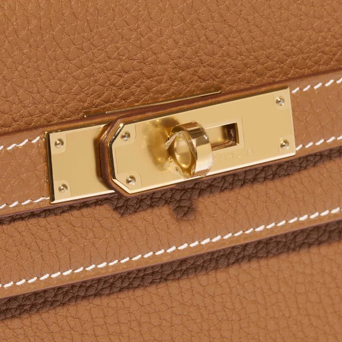 Best Replica Hermès Kelly 32 Togo Gold GHW - Replica Handbags - Image 7