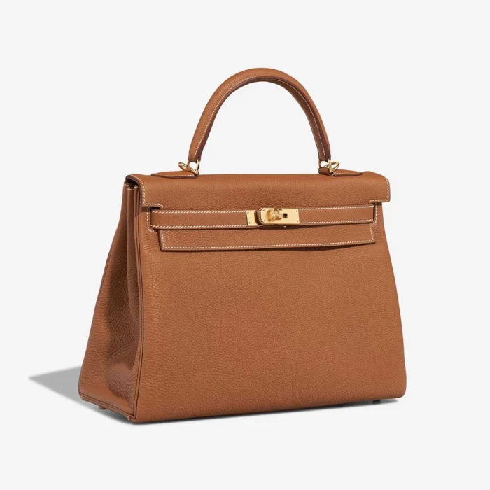 Best Replica Hermès Kelly 32 Togo Gold GHW - Replica Handbags - Image 4