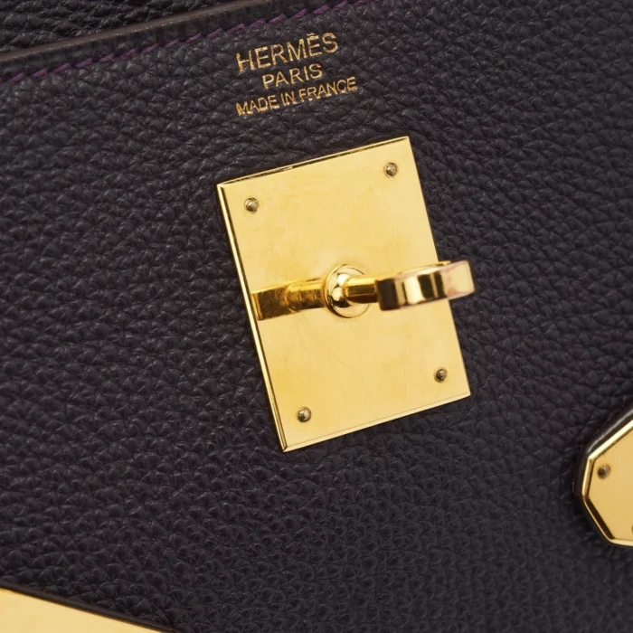 Best Replica Hermès Kelly 32 Togo Raisin GHW - DLF - Image 6