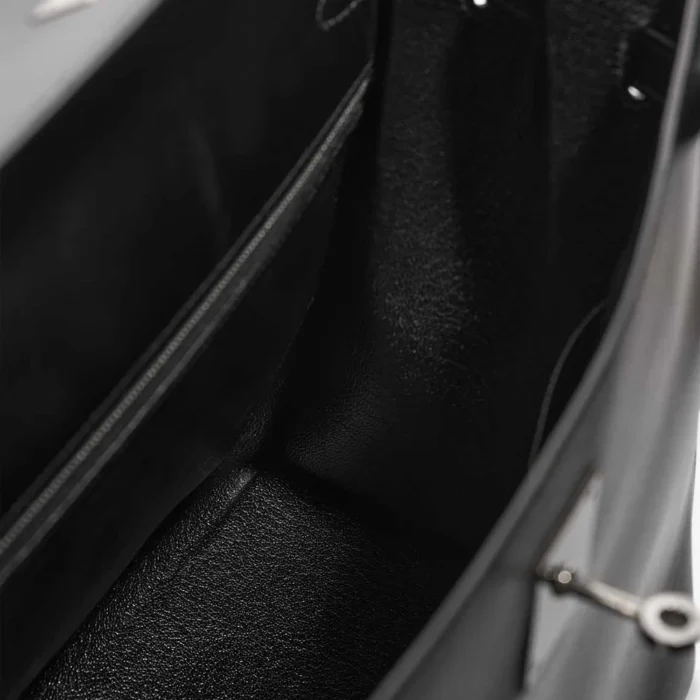 Best Replica Hermès Kelly 35 Box Black PHW - Replica Handbags - Image 5
