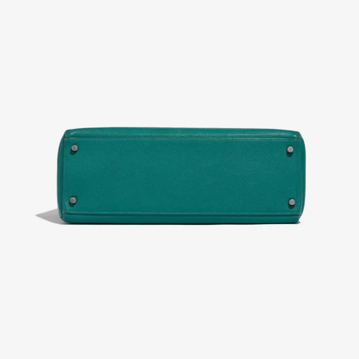 Best Replica Hermès Kelly 35 Chevre Mysore Blue Paon PHW - Replica Handbags - Image 3