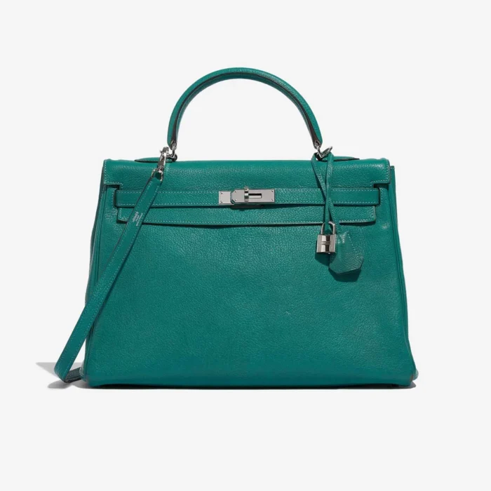 Best Replica Hermès Kelly 35 Chevre Mysore Blue Paon PHW
