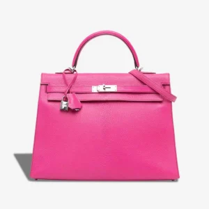 Best Replica Hermès Kelly 35 Chevre Mysore Fuchsia PHW - Replica Handbags