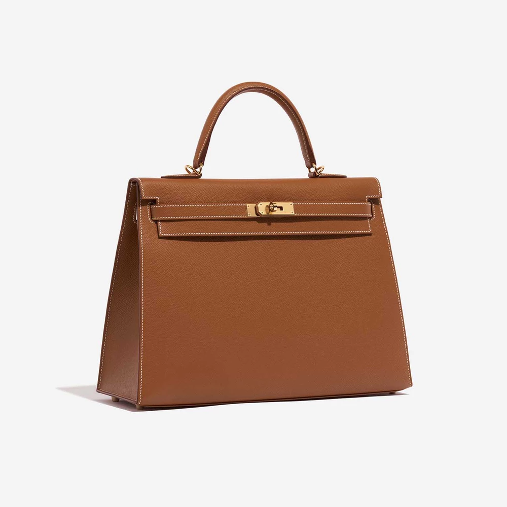 Best Replica Hermès Kelly 35 Epsom Gold GHW - Replica Handbags - Image 4