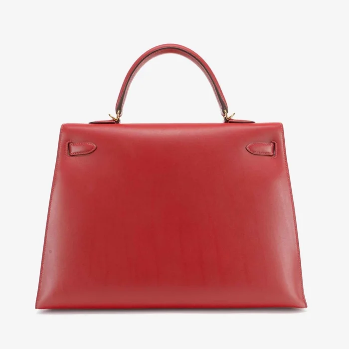 Best Replica Hermès Kelly 35 Tadelakt Rouge Vif GHW - DLF - Image 2
