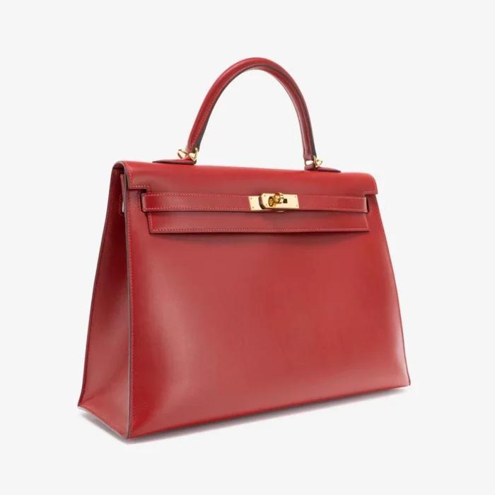 Best Replica Hermès Kelly 35 Tadelakt Rouge Vif GHW - DLF - Image 4