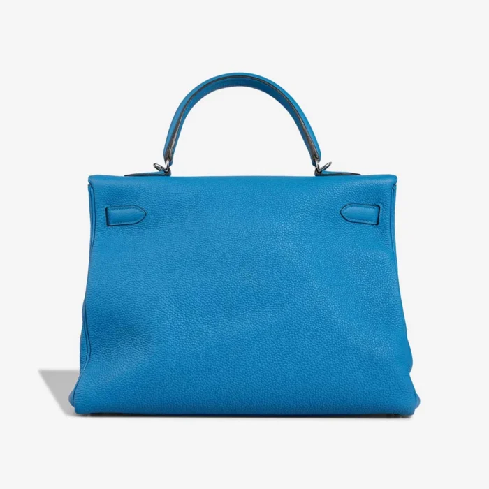 Best Replica Hermès Kelly 35 Taurillon Clemence Bleu Zanzibar PHW - Replica Handbags - Image 2