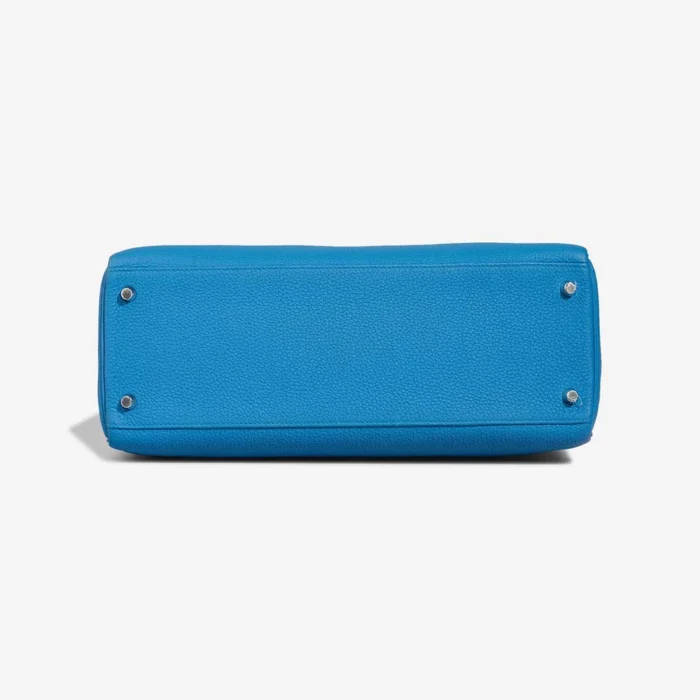 Best Replica Hermès Kelly 35 Taurillon Clemence Bleu Zanzibar PHW - Replica Handbags - Image 3