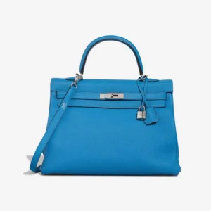Best Replica Hermès Kelly 35 Taurillon Clemence Bleu Zanzibar PHW - Replica Handbags