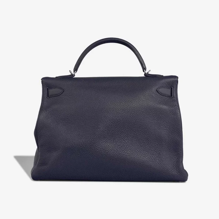 Best Replica Hermès Kelly 40 Clemence Bleu Obscur/Anemone PHW - Replica Handbags - Image 2