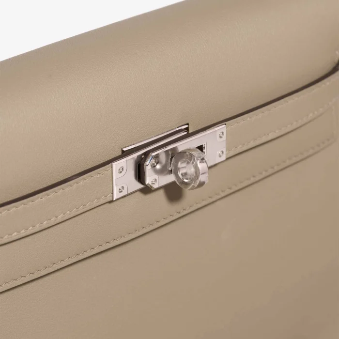 Best Replica Hermès Kelly Danse Anate Swift Beige Marfa PHW - Replica Handbags - Image 7