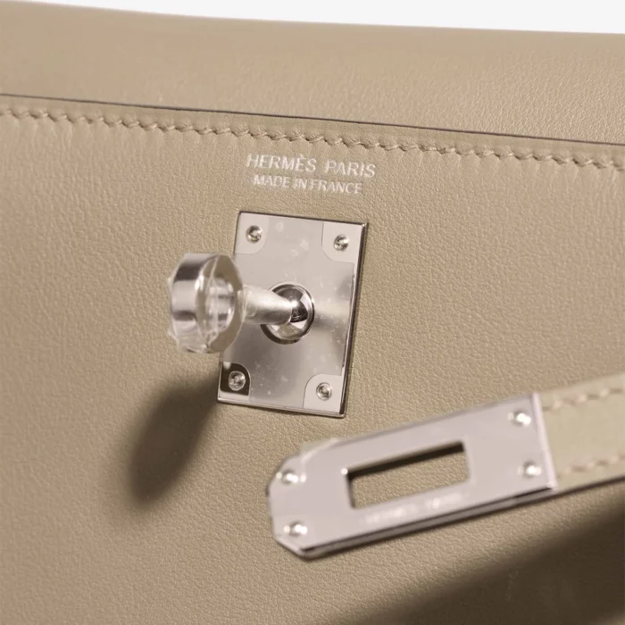 Best Replica Hermès Kelly Danse Anate Swift Beige Marfa PHW - Replica Handbags - Image 6