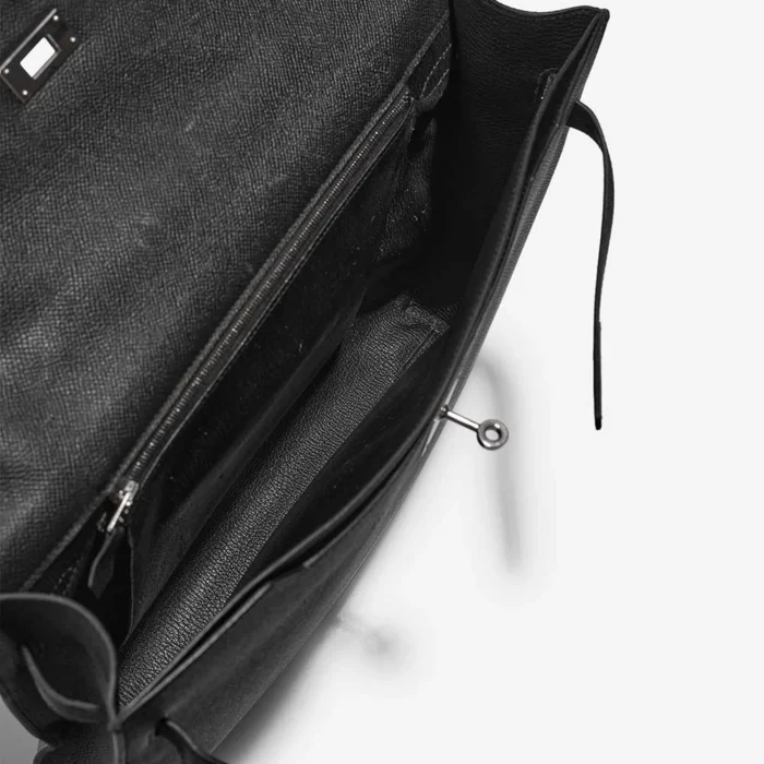 Best Replica Hermès Kelly Depêches 36 Epsom Black PHW - Replica Handbags - Image 6