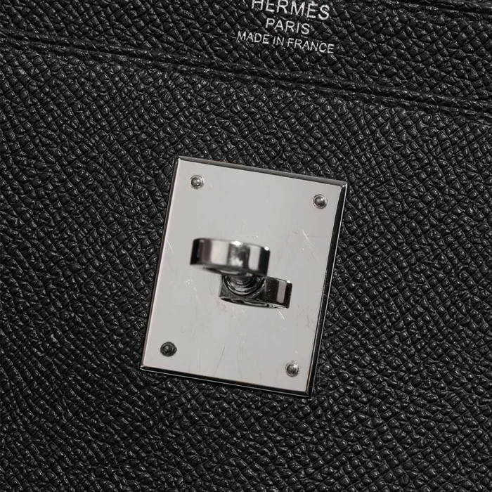 Best Replica Hermès Kelly Depêches 36 Epsom Black PHW - Replica Handbags - Image 5