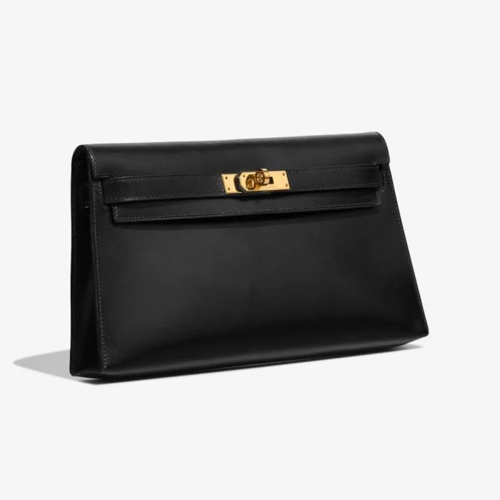Best Replica Hermès Kelly Elan Pochette Box Black GHW - Replica Handbags - Image 4