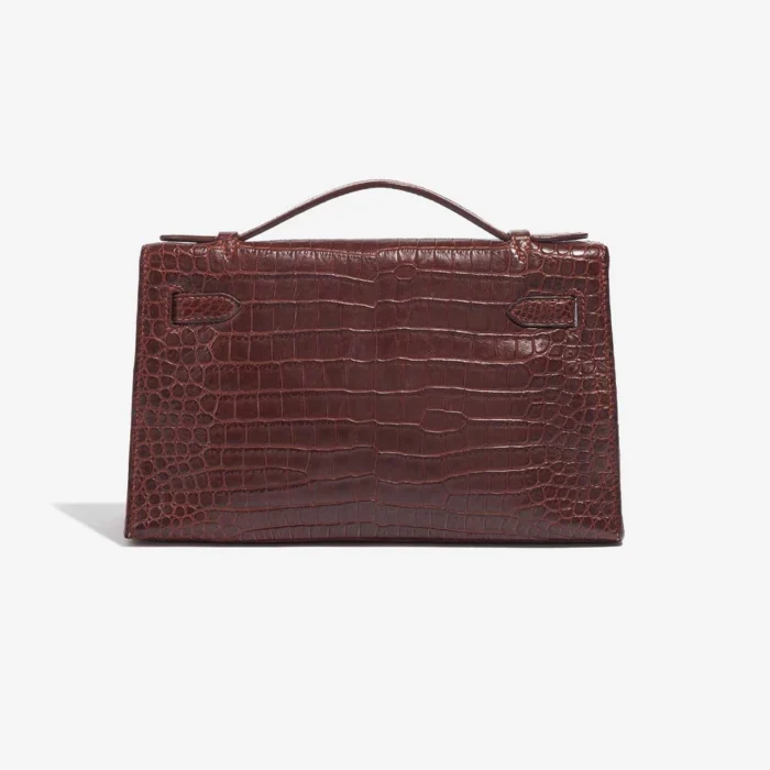 Best Replica Hermès Kelly Pochette Alligator Bourgogne PHW - Replica Handbags - Image 2