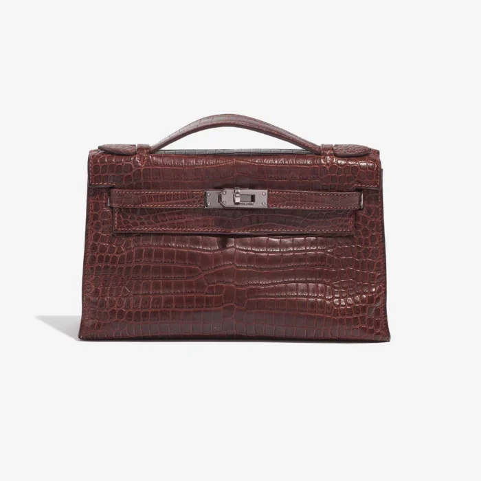 Best Replica Hermès Kelly Pochette Alligator Bourgogne PHW