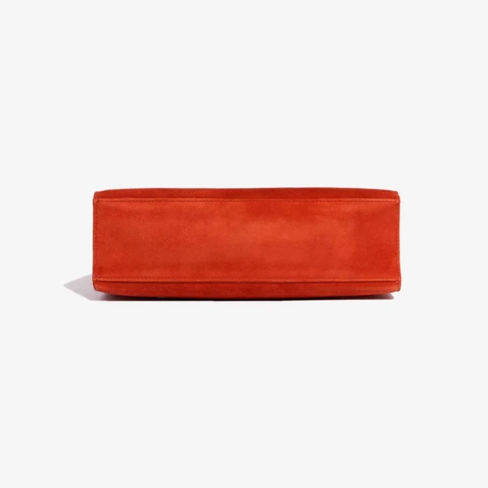 Best Replica Hermès Kelly Pochette Doblis Suede Rouge Vif GHW - Replica Handbags - Image 3