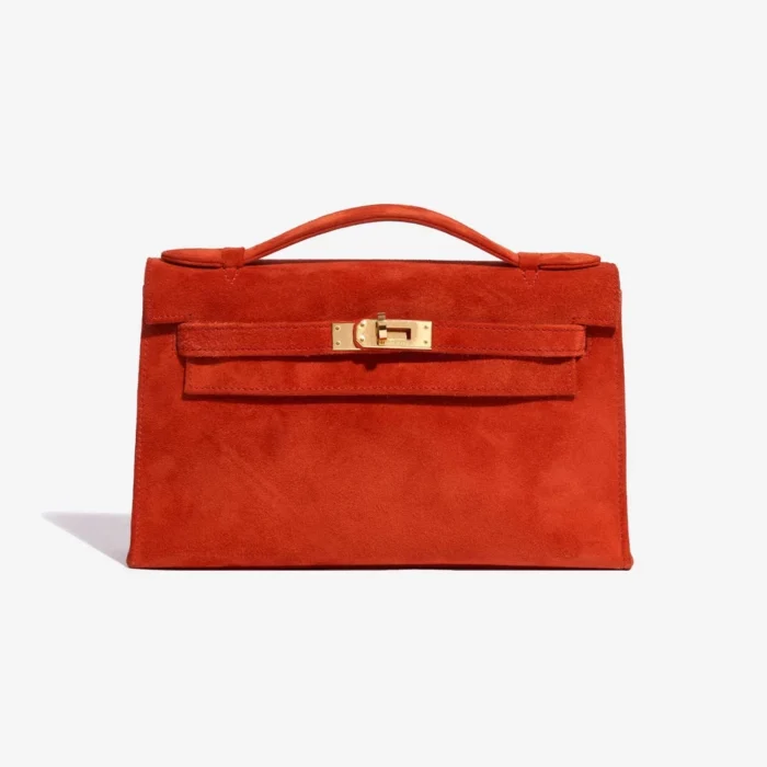 Best Replica Hermès Kelly Pochette Doblis Rouge Vif GHW