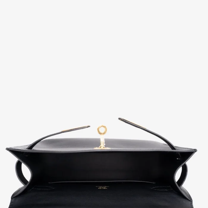 Best Replica Hermès Kelly Pochette Swift Black GHW - DLF - Image 5