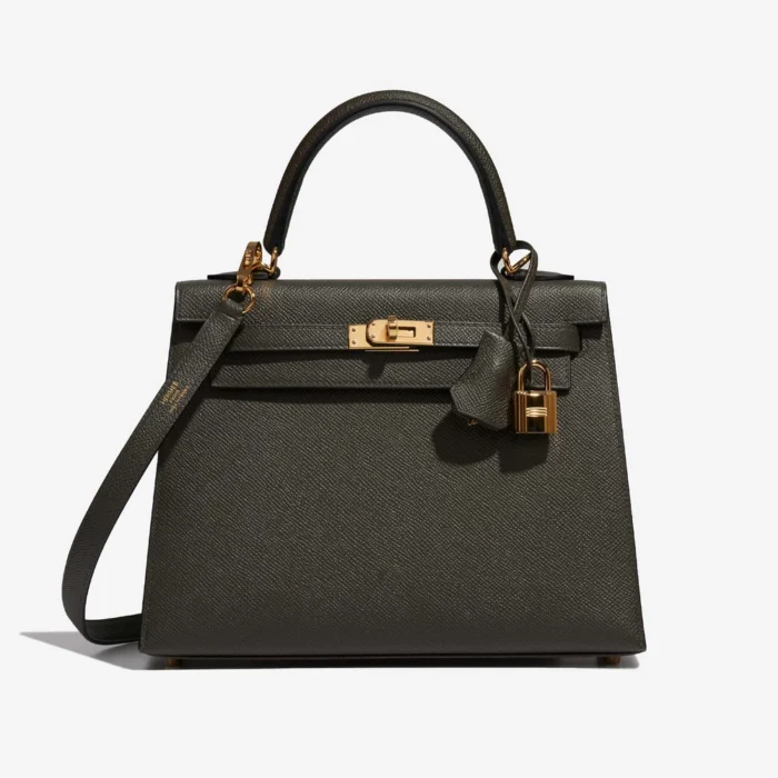 Best Replica Hermès Kelly Sellier 25 Epsom Vert de Gris GHW