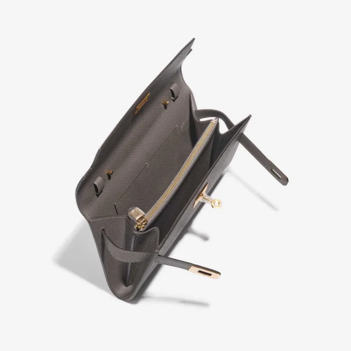 Best Replica Hermès Kelly To Go Epsom Gris Meyer GHW - Replica Handbags - Image 5