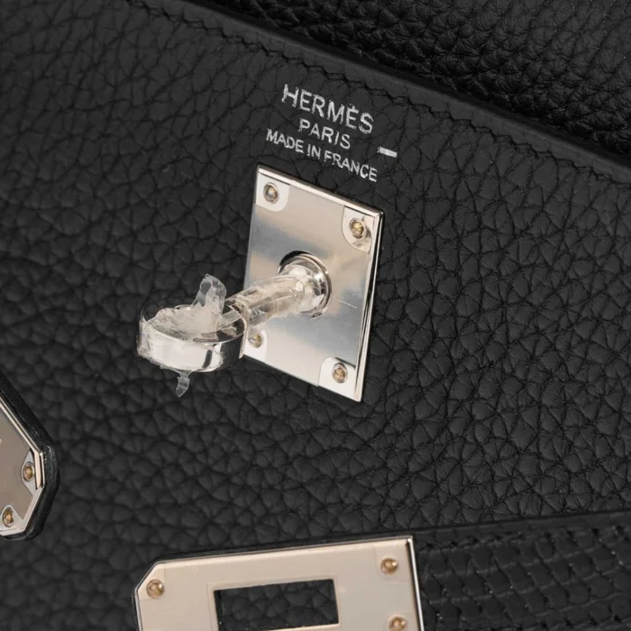 Best Replica Hermès Kelly Touch 25 Togo/Lizard Black PHW - Replica Handbags - Image 6