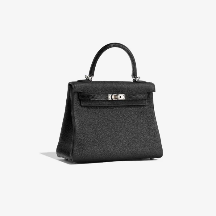 Best Replica Hermès Kelly Touch 25 Togo/Lizard Black PHW - Replica Handbags - Image 4