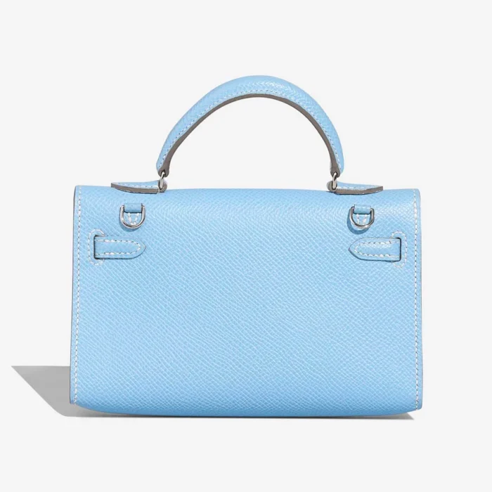 Best Replica Hermès Micro Kelly Epsom Bleu Celeste PHW - Replica Handbags - Image 2
