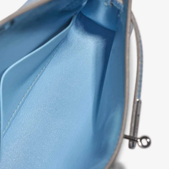 Best Replica Hermès Micro Kelly Epsom Bleu Celeste PHW - Replica Handbags - Image 5