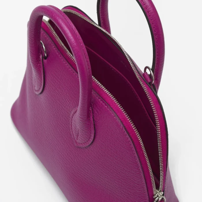 Best Replica Hermès Mini Bolide Chevre Rose Pourpre PHW - DLF - Image 4