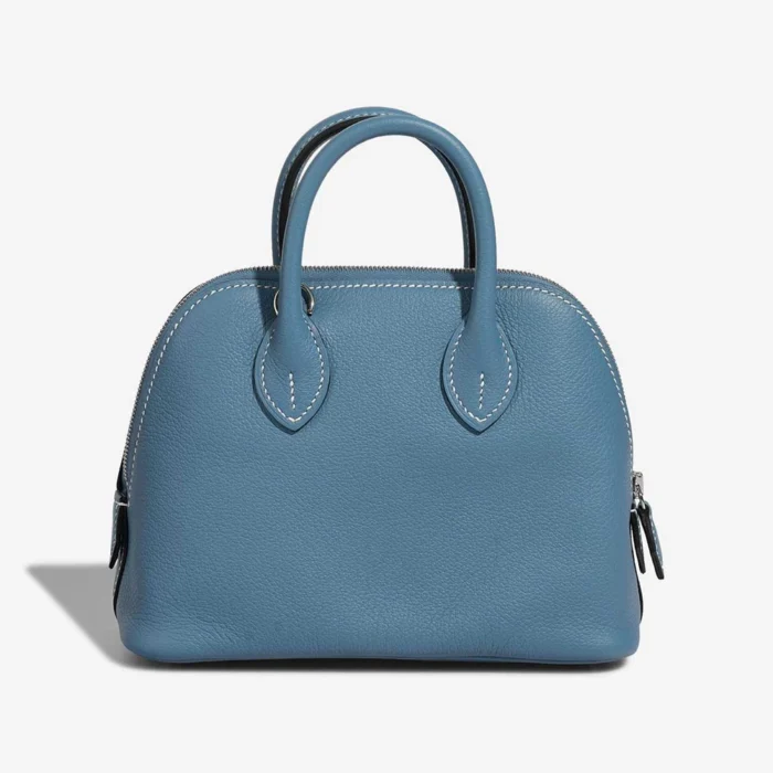 Best Replica Hermès Mini Bolide Evercolor Bleu Jean PHW - Replica Handbags - Image 3