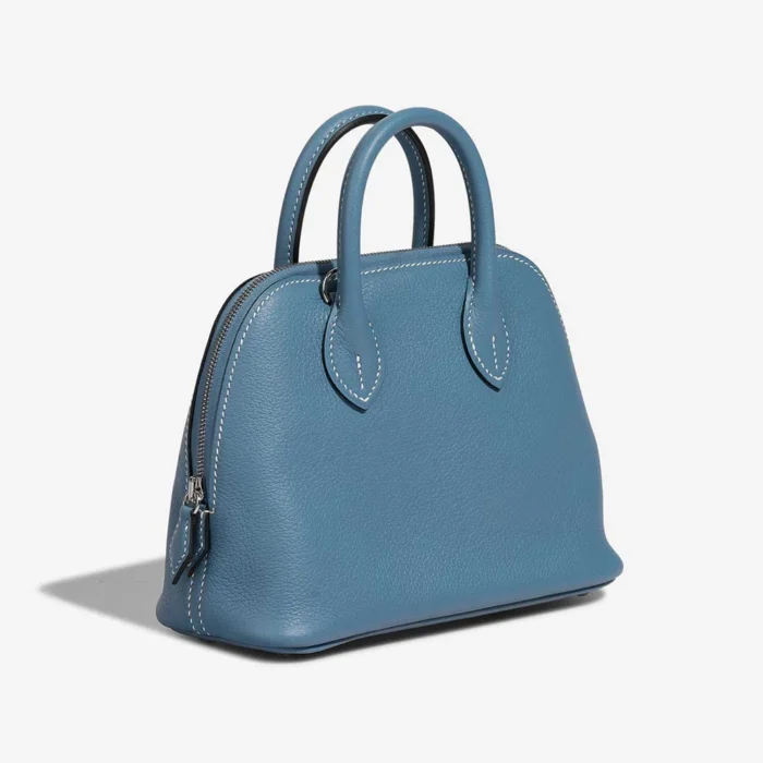Best Replica Hermès Mini Bolide Evercolor Bleu Jean PHW - Replica Handbags - Image 4