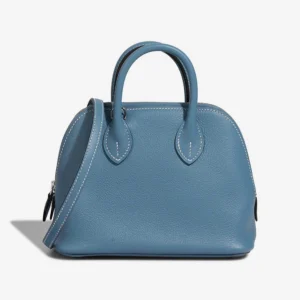 Best Replica Hermès Mini Bolide Evercolor Bleu Jean PHW - Replica Handbags