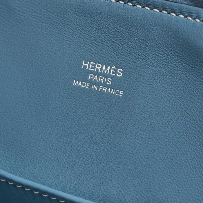 Best Replica Hermès Mini Bolide Evercolor Bleu Jean PHW - Replica Handbags - Image 2